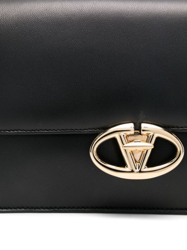 Browns Valentino Garavani Black VLogo Signature Shoulder Bag | Browns Shoulder Bags