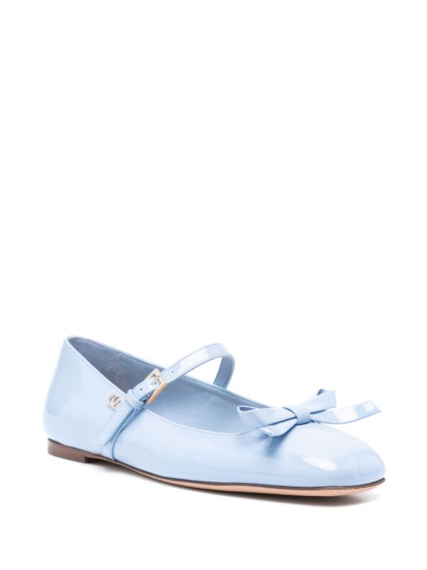 Browns Valentino Garavani Blue Romance Bow Ballet Pumps | Browns Ballerina Shoes