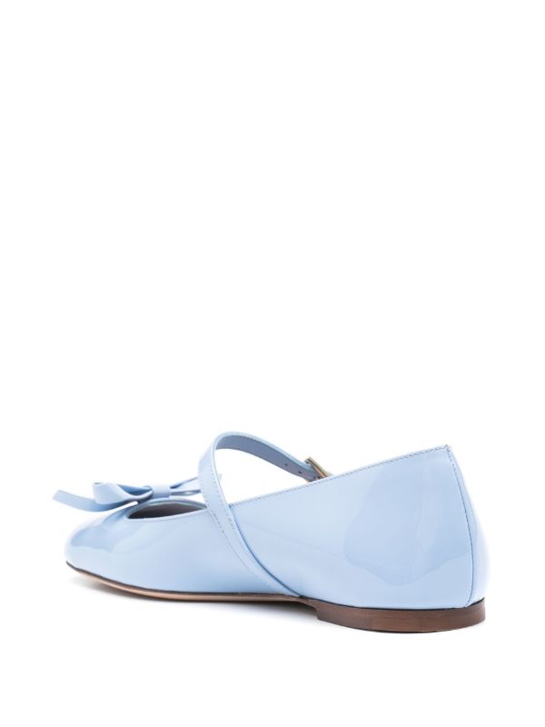 Browns Valentino Garavani Blue Romance Bow Ballet Pumps | Browns Ballerina Shoes
