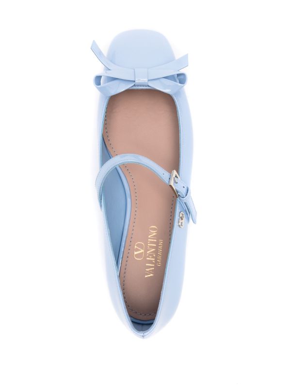 Browns Valentino Garavani Blue Romance Bow Ballet Pumps | Browns Ballerina Shoes