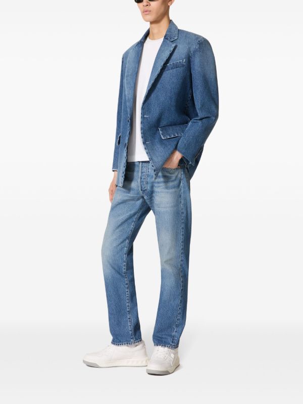 Browns Valentino Garavani Blue V Detail Straight-Leg Jeans | Browns Regular & Straight-Leg Jeans