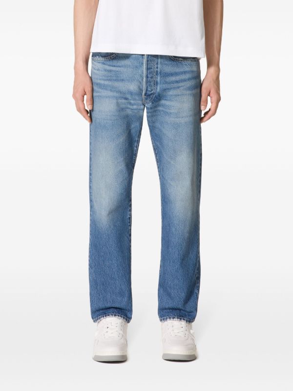 Browns Valentino Garavani Blue V Detail Straight-Leg Jeans | Browns Regular & Straight-Leg Jeans