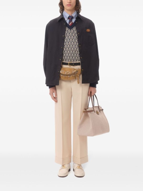 Browns Valentino Garavani Blue VLogo Signature Shirt Jacket | Browns Shirt Jackets