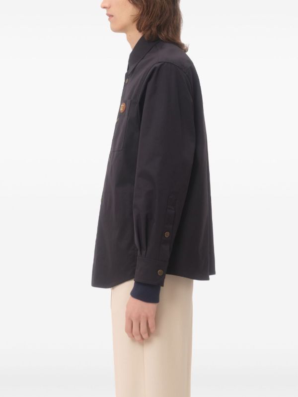 Browns Valentino Garavani Blue VLogo Signature Shirt Jacket | Browns Shirt Jackets
