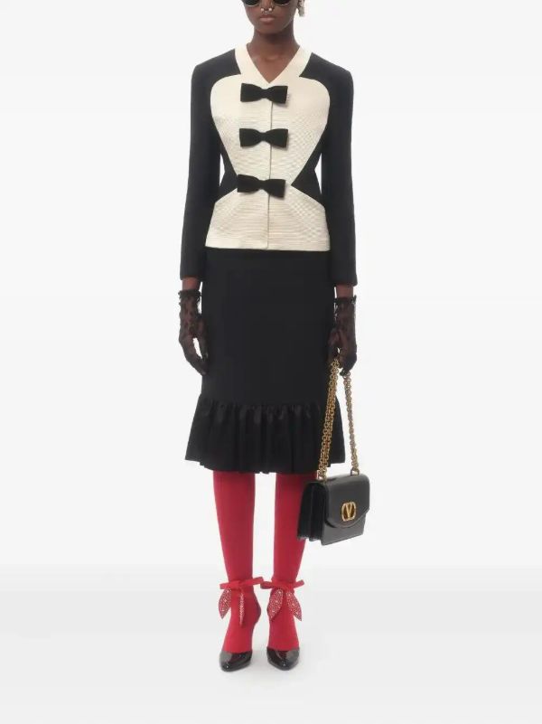 Browns Valentino Garavani Bow-detail Crepe Jacket | Browns Blazers