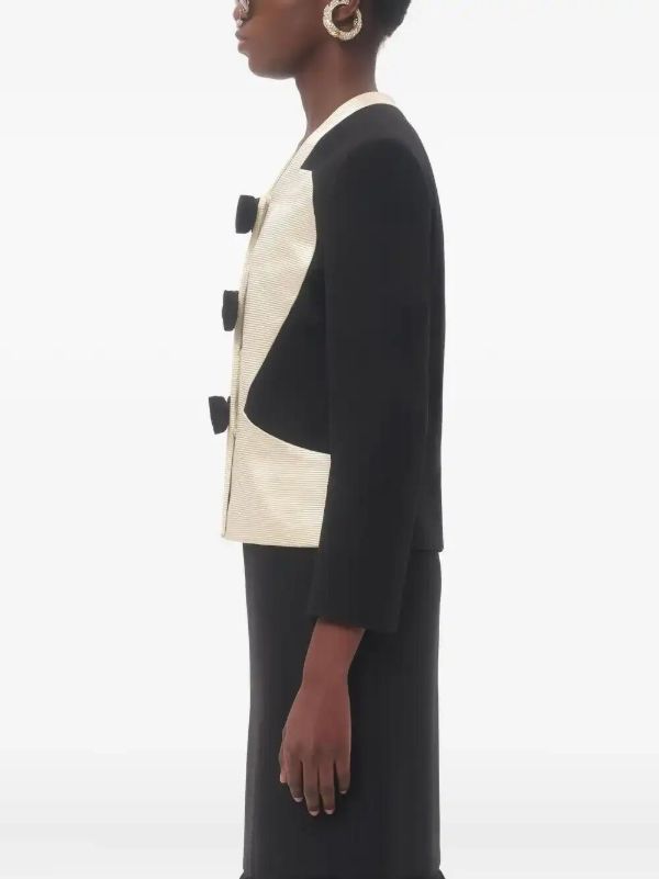 Browns Valentino Garavani Bow-detail Crepe Jacket | Browns Blazers