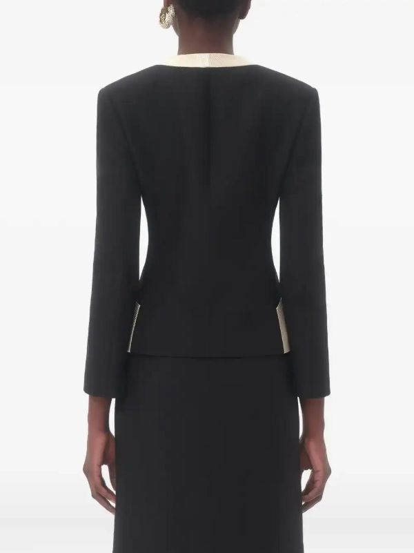 Browns Valentino Garavani Bow-detail Crepe Jacket | Browns Blazers