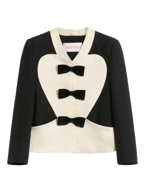 browns Valentino Garavani bow-detail crepe jacket | Browns Blazers