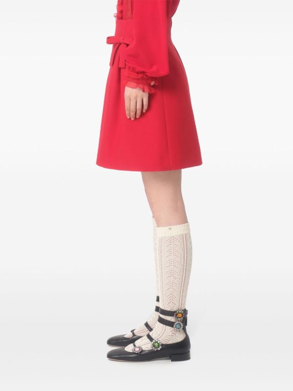 Browns Valentino Garavani Bow-Embellished Mini Skirt | Browns A-Line Skirts