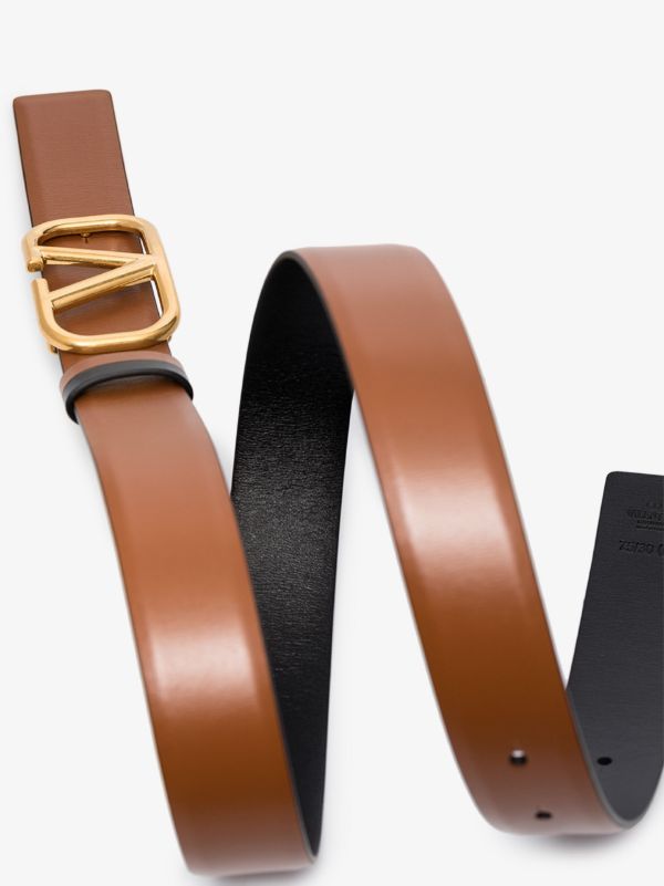 Browns Valentino Garavani Brown VLogo Signature Reversible Leather Belt | Browns Belts