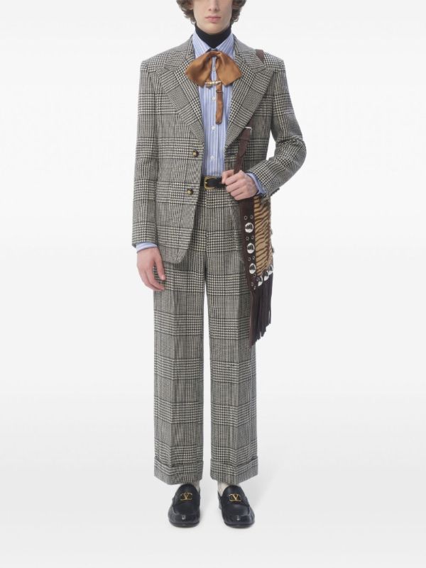 Browns Valentino Garavani Checked Wool Trousers | Browns Tailored Pants