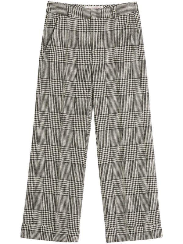 browns Valentino Garavani Checked Wool Trousers | Browns Tailored Pants