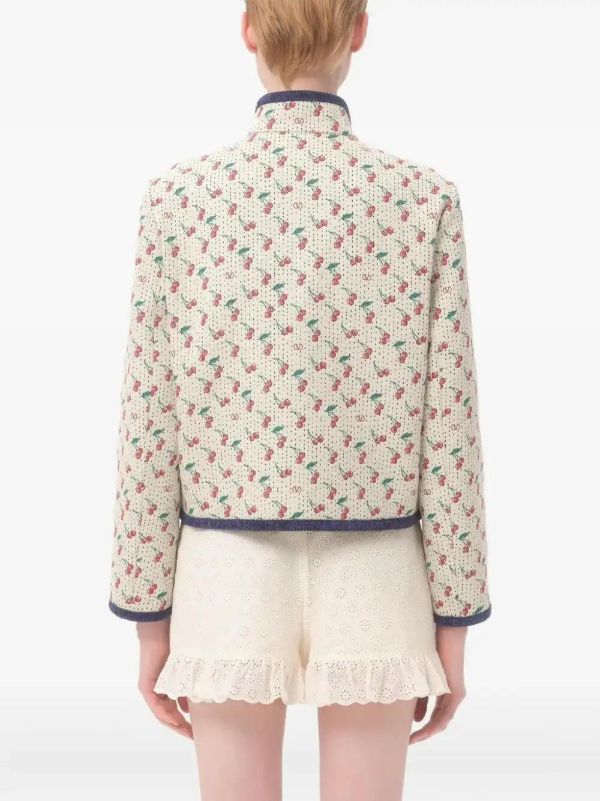Browns Valentino Garavani Cherryfic-print Jacket | Browns Fitted Jackets