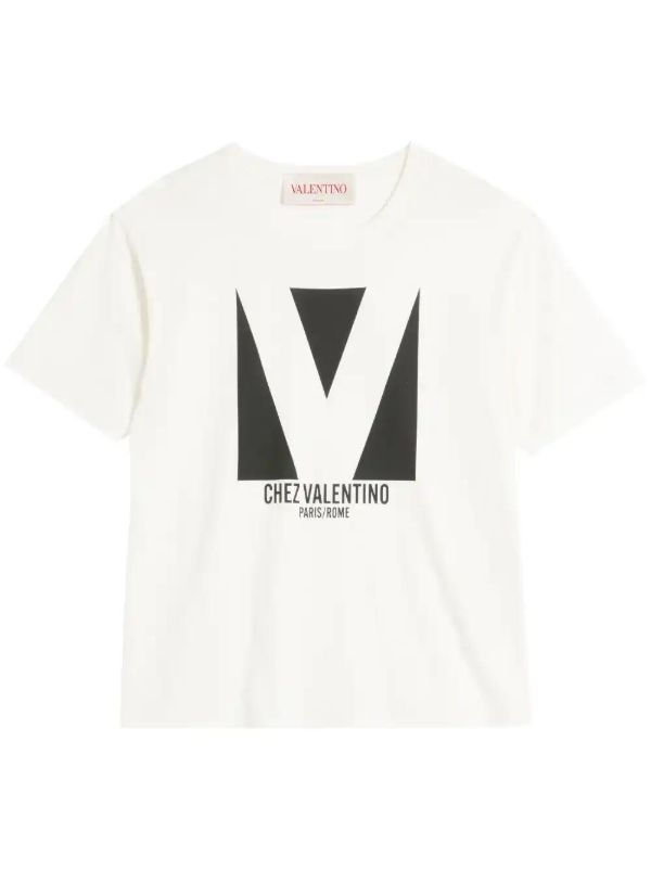 browns Valentino Garavani Chez Valentino-Print Cotton T-shirt | Browns T-Shirts