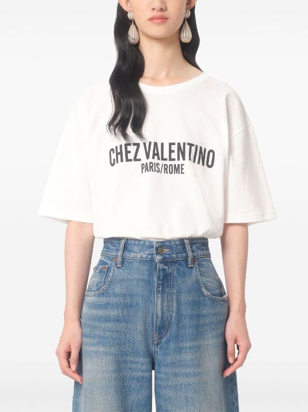 Browns Valentino Garavani Chez Valentino-print T-shirt | Browns T-Shirts & Jersey Shirts
