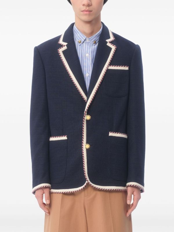 Browns Valentino Garavani Contrast Trim Blazer | Browns Blazers