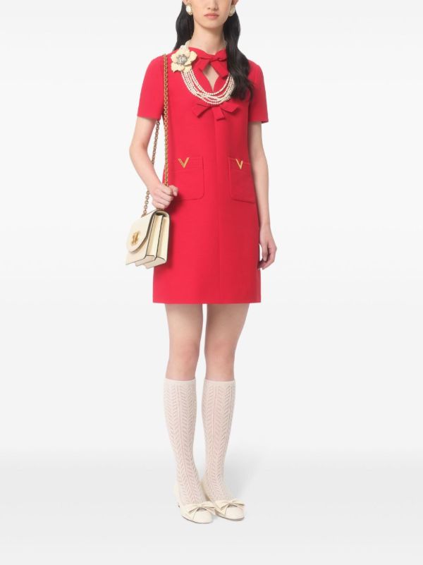 Browns Valentino Garavani Crepe Couture Mini Dress | Browns Day Dresses