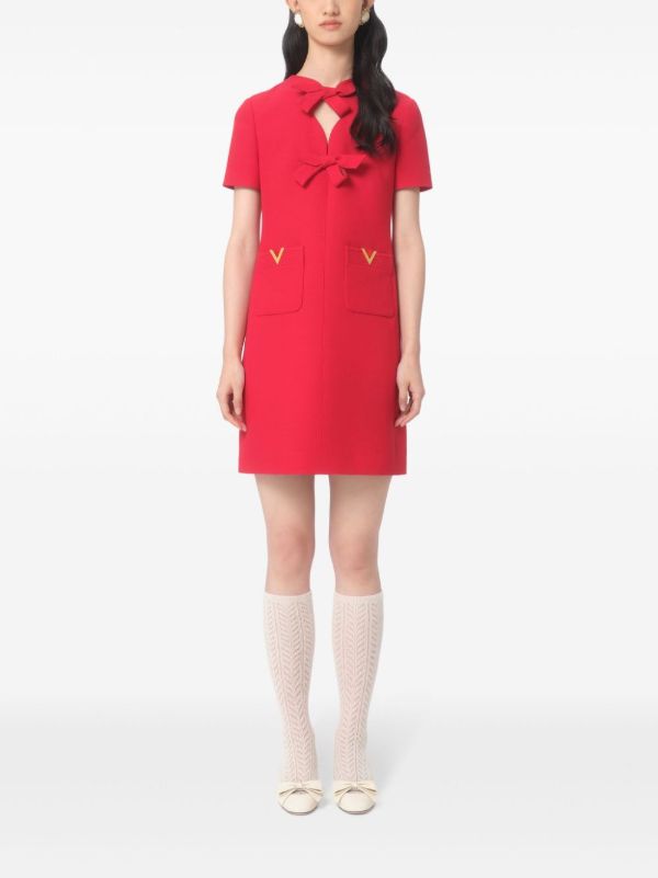 Browns Valentino Garavani Crepe Couture Mini Dress | Browns Day Dresses
