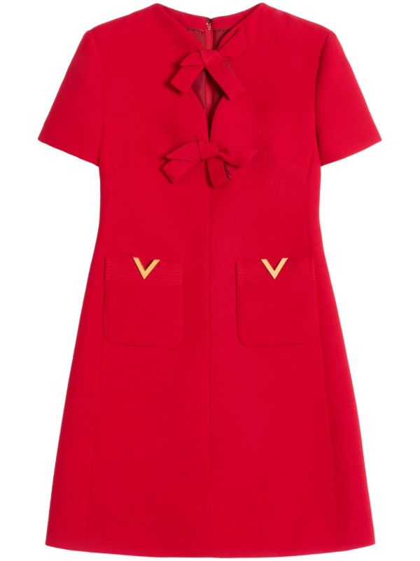 browns Valentino Garavani Crepe Couture Mini Dress | Browns Day Dresses