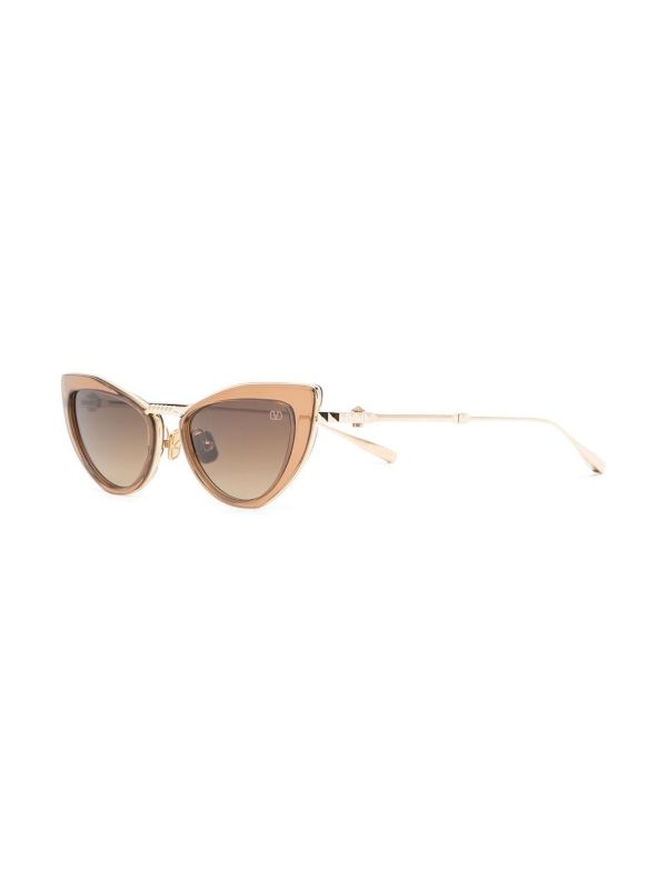 Browns VALENTINO GARAVANI EYEWEAR Gold-Tone VIII Cat-Eye Sunglasses | Browns Sunglasses