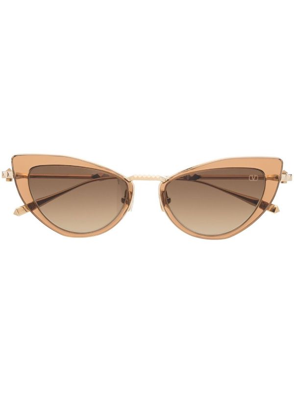 browns VALENTINO GARAVANI EYEWEAR Gold-Tone VIII Cat-Eye Sunglasses | Browns Sunglasses