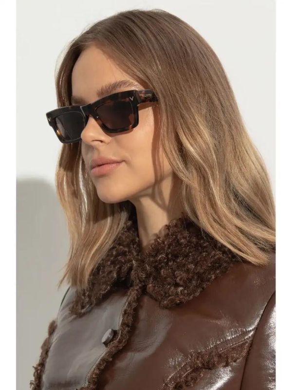 Browns VALENTINO GARAVANI EYEWEAR Rectangle-frame Sunglasses | Browns Sunglasses