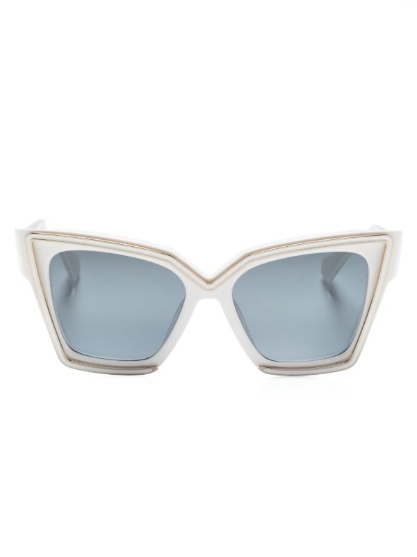 browns VALENTINO GARAVANI EYEWEAR White V-Grace Cat-Eye Sunglasses | Browns Sunglasses