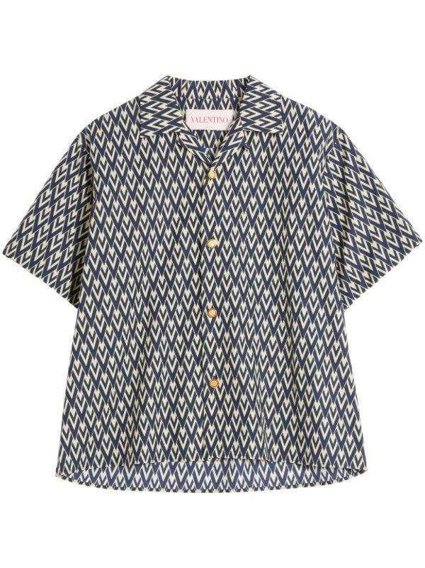 browns Valentino Garavani Geometric-Print Shirt | Browns Shirts