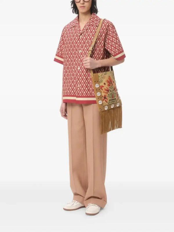 Browns Valentino Garavani Geometric Print Short-sleeve Shirt | Browns Shirts