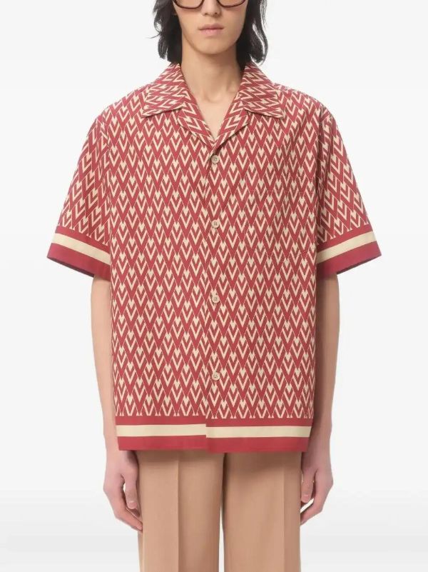 Browns Valentino Garavani Geometric Print Short-sleeve Shirt | Browns Shirts