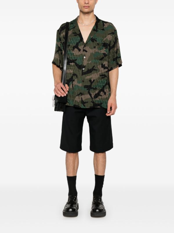 Browns Valentino Garavani Green Camo Iconographe Shirt | Browns Shirts