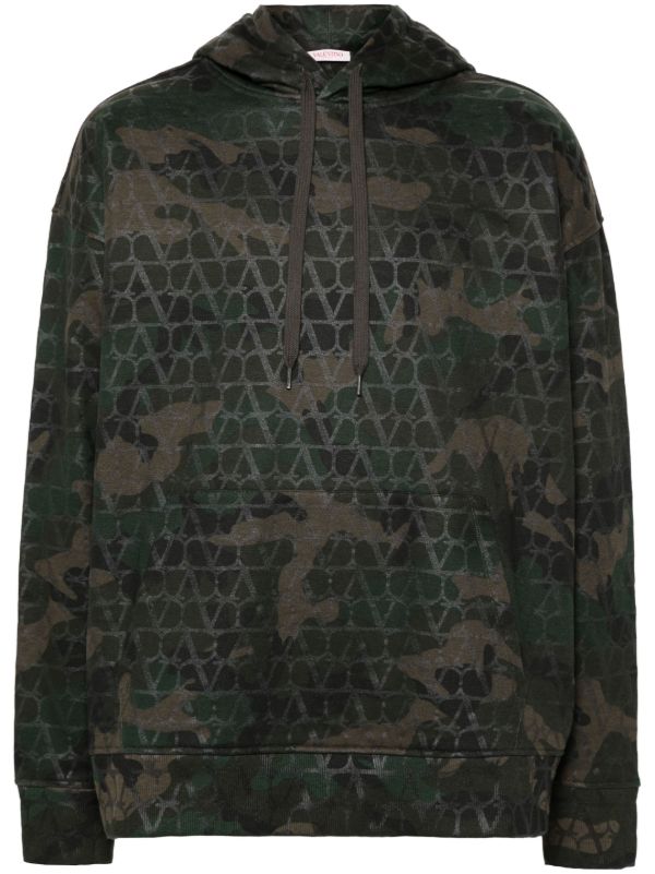browns Valentino Garavani Green Toile Iconographe Hoodie | Browns Hoodies