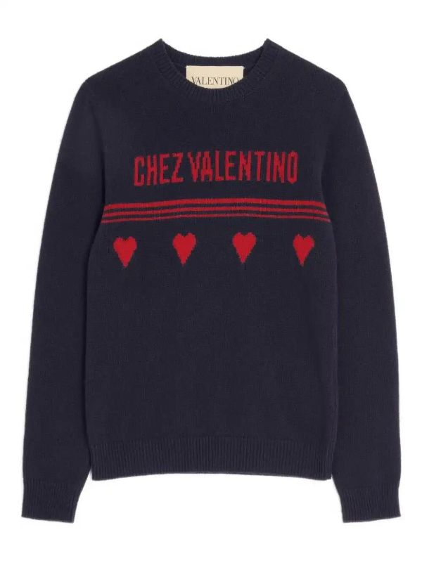 browns Valentino Garavani heart motif sweater | Browns Knitted Sweaters