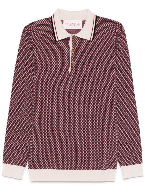 browns Valentino Garavani Knitted Polo Shirt | Browns Polo Shirts