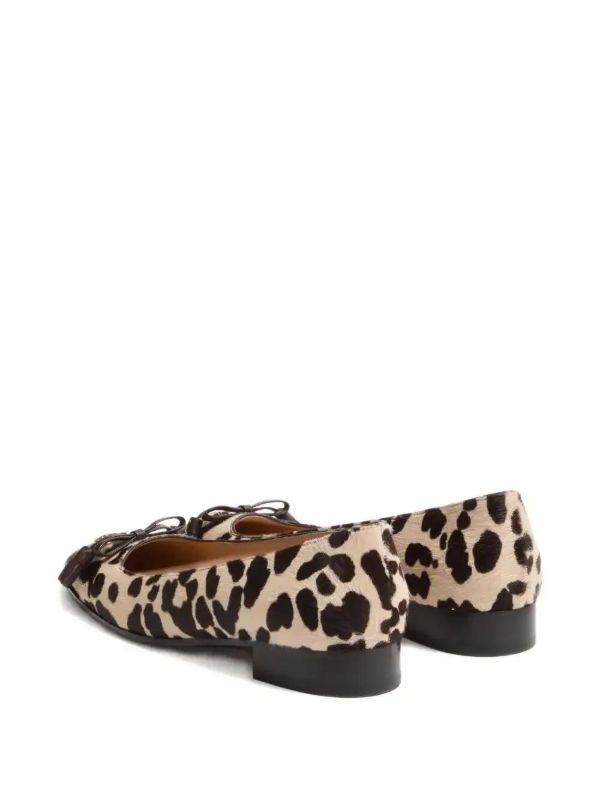 Browns Valentino Garavani Leopard Print Ballet Flats | Browns Ballerina Shoes