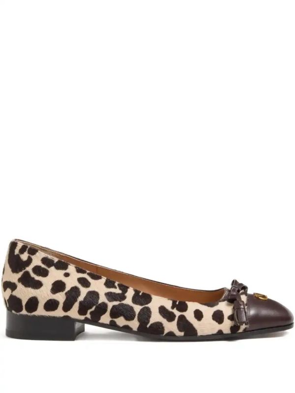 browns Valentino Garavani leopard print ballet flats | Browns Ballerina Shoes
