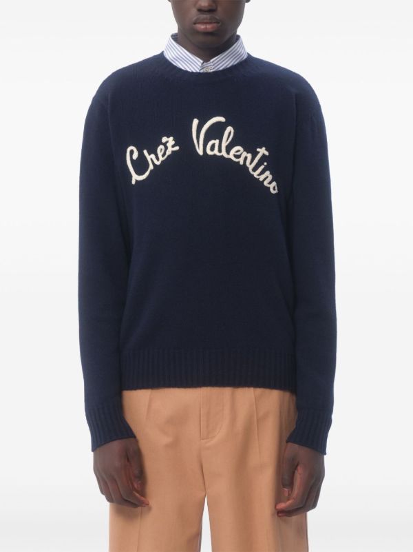 Browns Valentino Garavani Logo-embroidery Jumper | Browns Knitted Sweaters