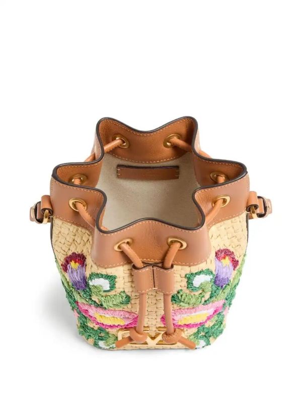 Browns Valentino Garavani Mini VLogo Signature Bucket Embroidered Bag | Browns Bucket Bags