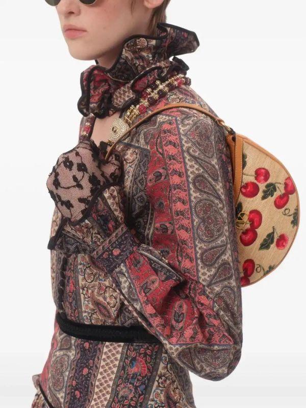 Browns Valentino Garavani Mini VLogo Signature Cherryfic-print Shoulder Bag | Browns Shoulder Bags