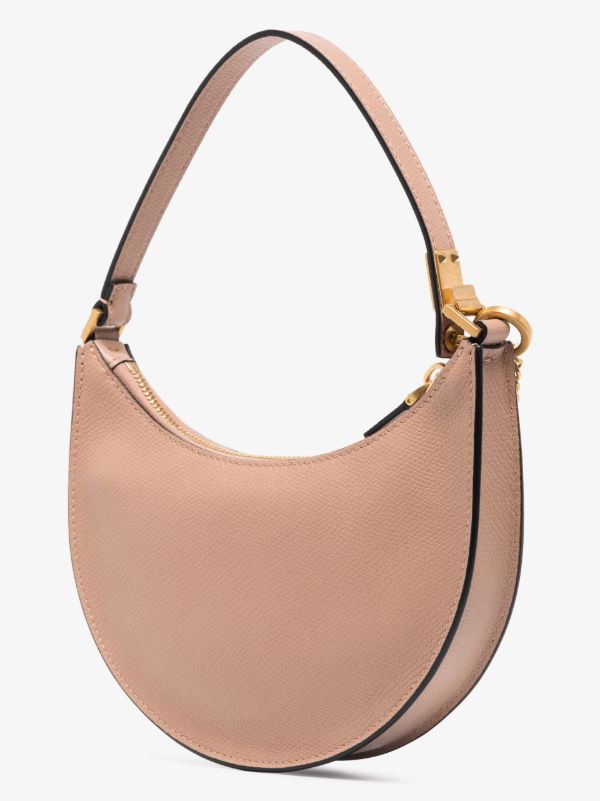 Browns Valentino Garavani Neutral VLogo Signature Mini Leather Shoulder Bag | Browns Shoulder Bags