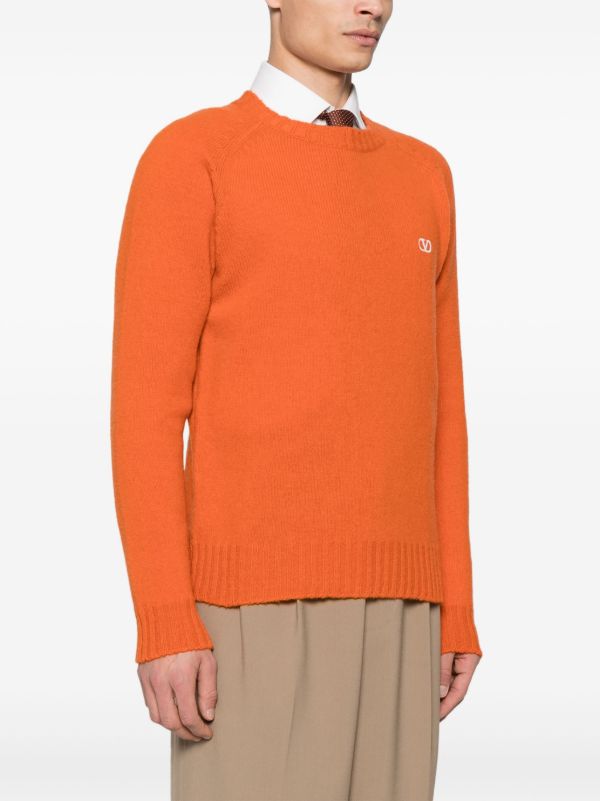 Browns Valentino Garavani Orange VLogo Signature Sweater | Browns Knitted Sweaters