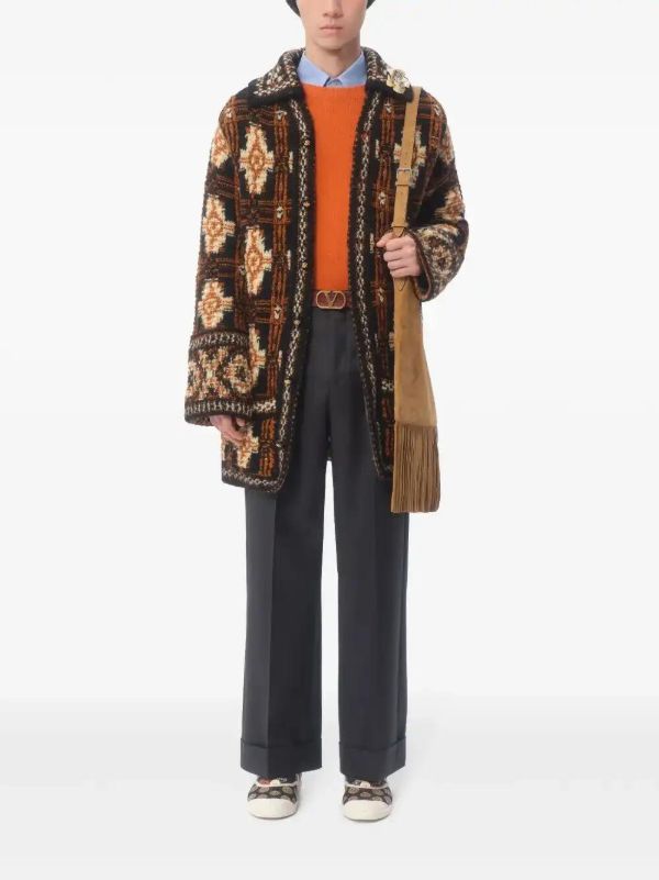 Browns Valentino Garavani Patterned Cardi-Coat | Browns Single Breasted Coats