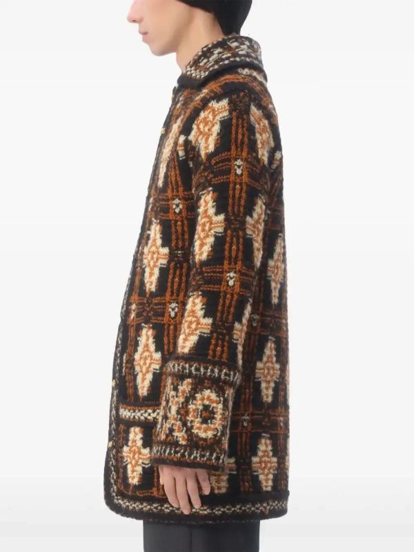 Browns Valentino Garavani Patterned Cardi-Coat | Browns Single Breasted Coats