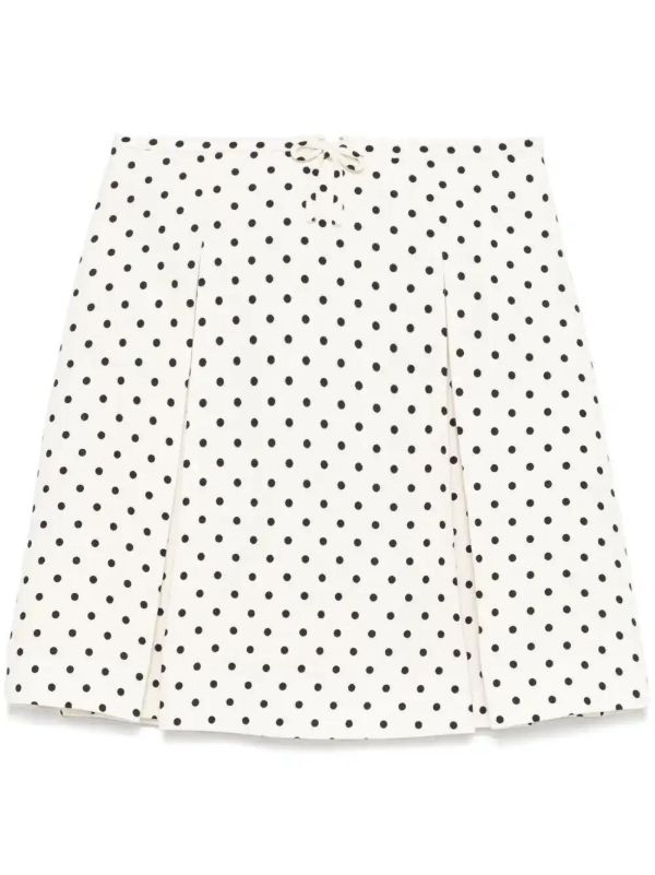 browns Valentino Garavani polka dot-print mini skirt | Browns Pleated Skirts