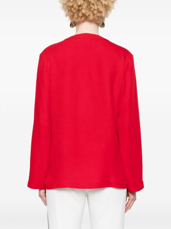 Browns Valentino Garavani Red V Gold Silk Shirt | Browns Shirts