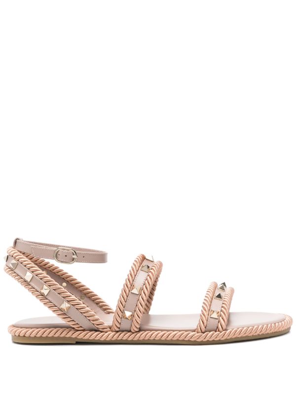 browns Valentino Garavani Rockstud flats | Browns Sandals