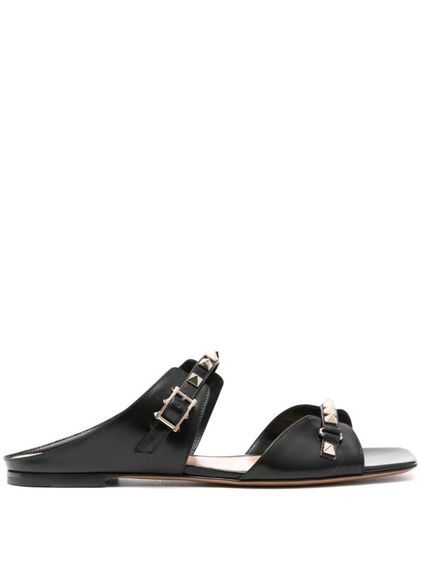 browns Valentino Garavani Rockstud Leather Sandals | Browns Sandals