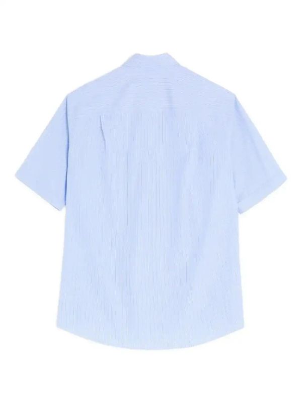 Browns Valentino Garavani Striped-pattern Embroidered-logo Shirt | Browns Shirts