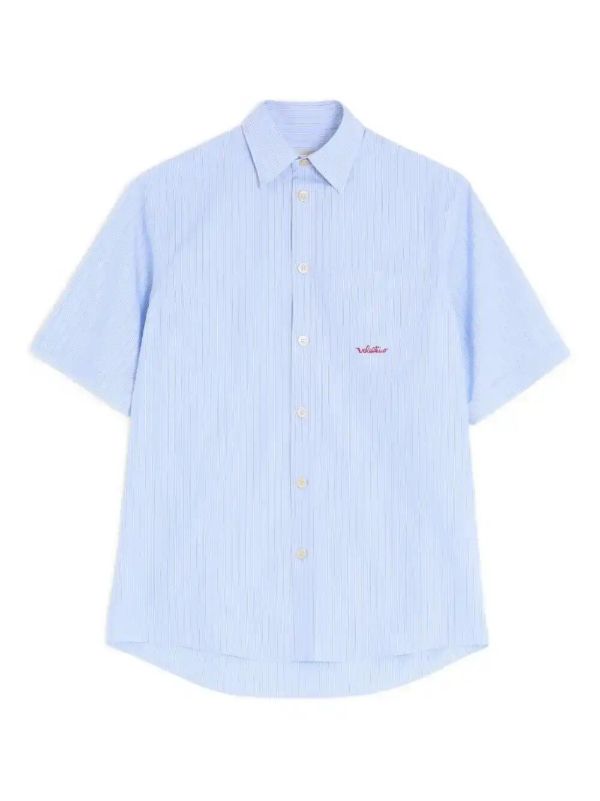 browns Valentino Garavani striped-pattern embroidered-logo shirt | Browns Shirts