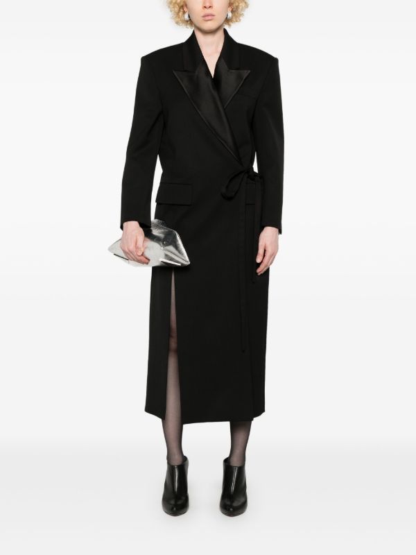 Browns Valentino Garavani Tied Long Coat | Browns Double Breasted & Peacoats